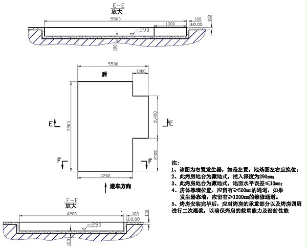 广力烤漆房 GL-BA-302地基图